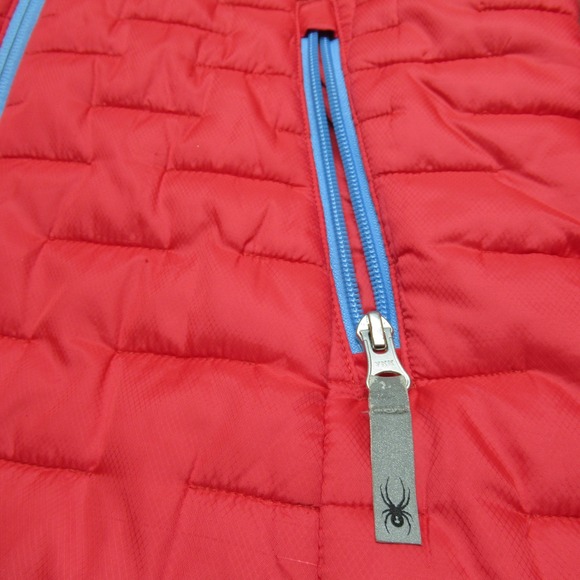 Spyder Jacket Youth Large Fuchsia‎ Edyn Hoody Insulated Snow Zip Quilted Puffer - Picture 7 of 16
